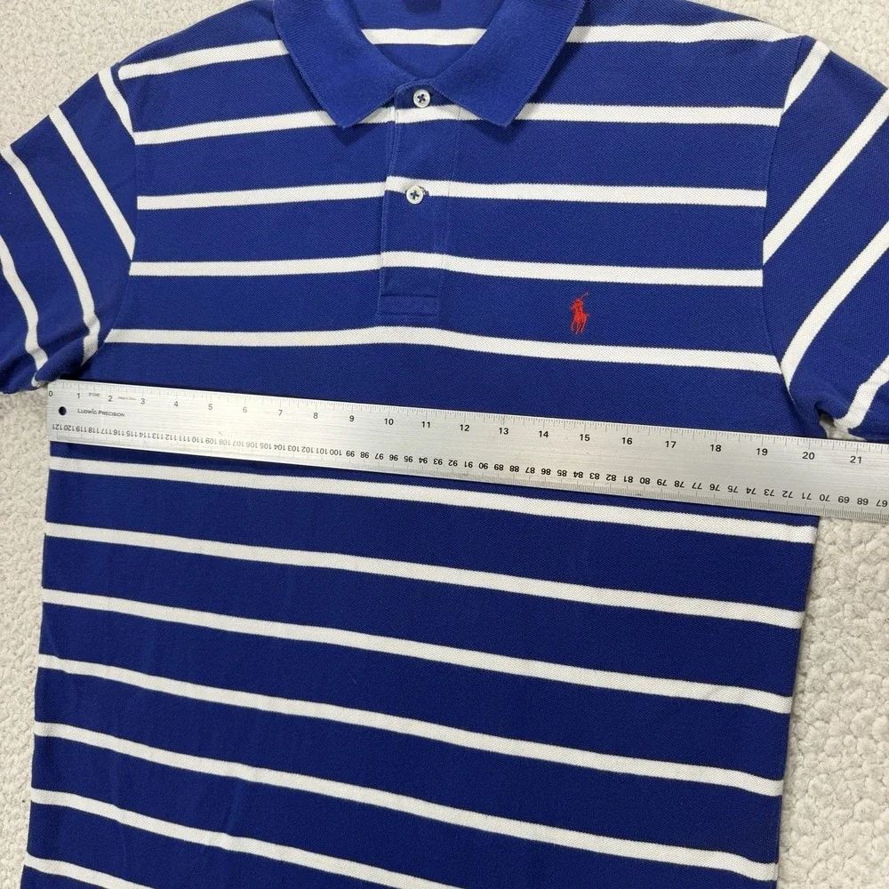 VTG Polo Ralph Lauren Shirt Men's M Striped Pony Preppy Y2K Casual Quiet Luxury